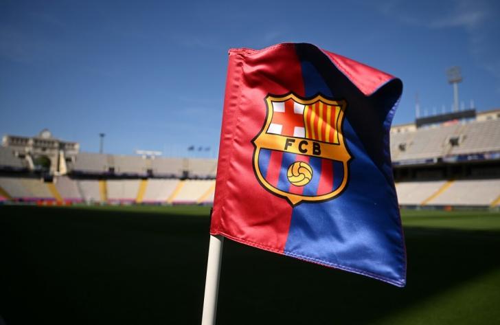Corner flag at Barcelona's Nou Camp Stadium
